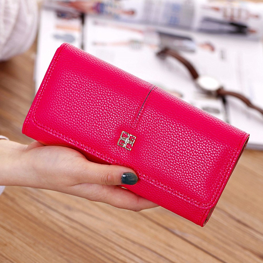 Ms Wallet Long Section Western Style Fashion Multifunction Buckle Soft Wallet Female Wallet