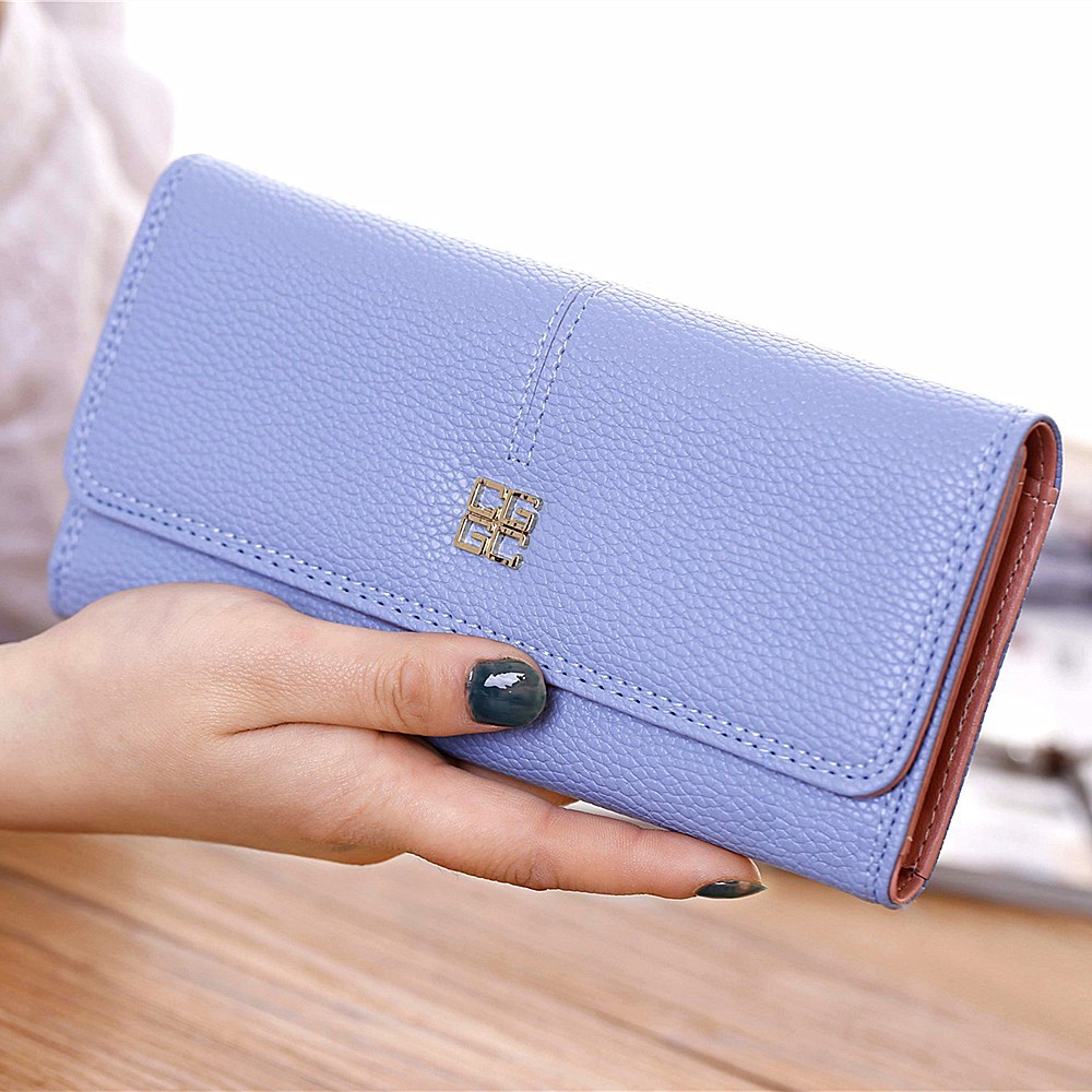 Ms Wallet Long Section Western Style Fashion Multifunction Buckle Soft Wallet Female Wallet