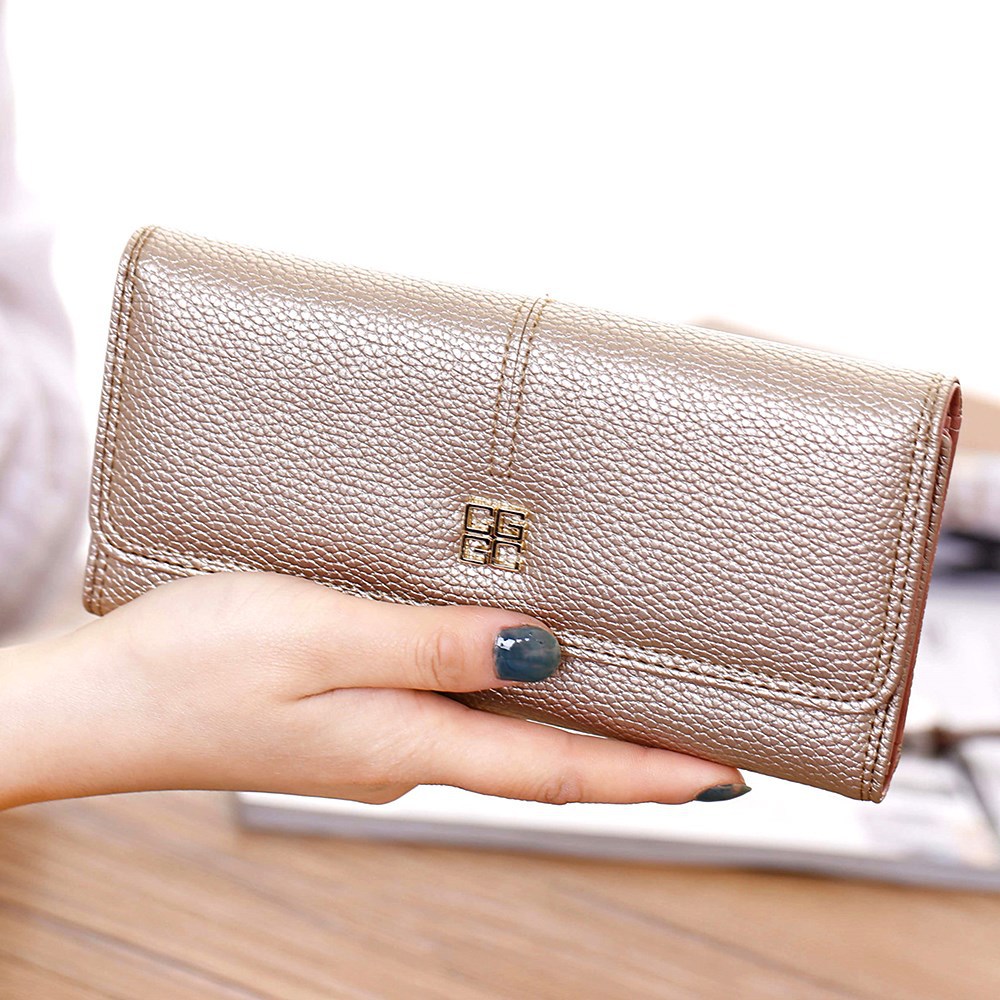 Ms Wallet Long Section Western Style Fashion Multifunction Buckle Soft Wallet Female Wallet