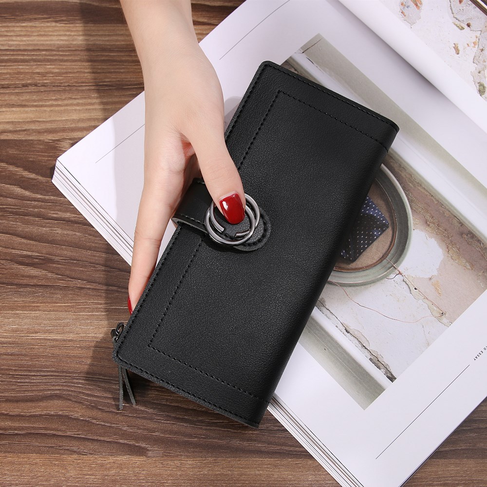 The New Ms Wallet Long Section Fashion Hand bag Zipper Buckle Leisure Wallet Card Pack