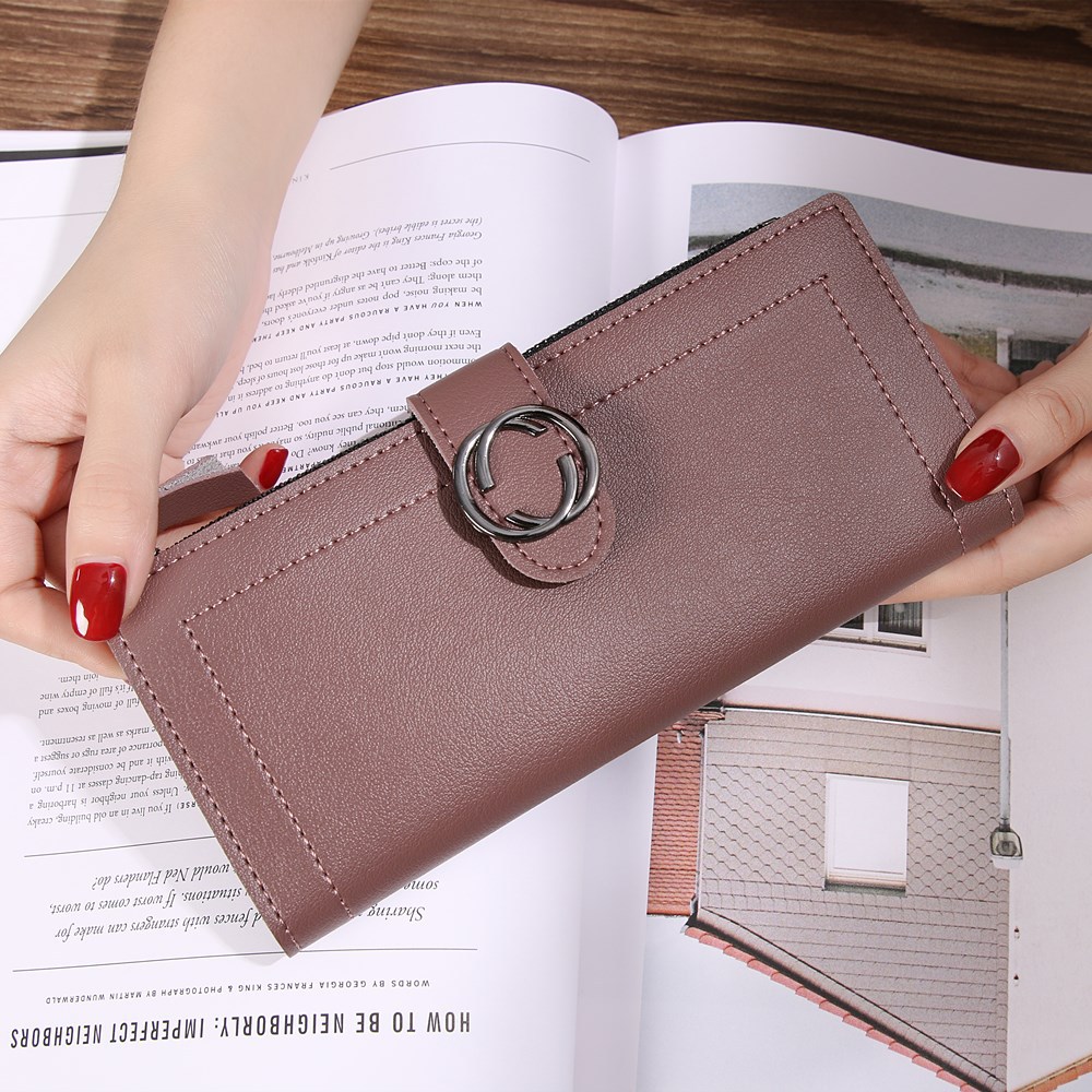 The New Ms Wallet Long Section Fashion Hand bag Zipper Buckle Leisure Wallet Card Pack