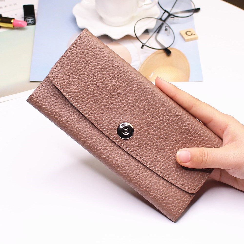 Female Student Simple Long Section Thin Section Wallet Buckle Fashion Coin Purse Hand Bag