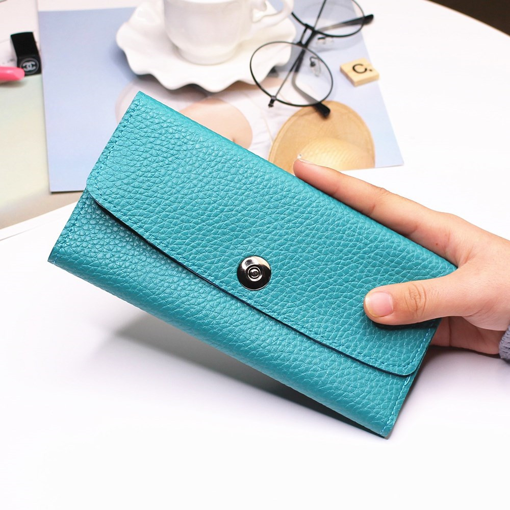 Female Student Simple Long Section Thin Section Wallet Buckle Fashion Coin Purse Hand Bag