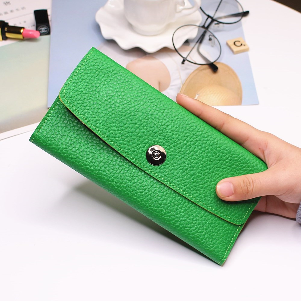 Female Student Simple Long Section Thin Section Wallet Buckle Fashion Coin Purse Hand Bag