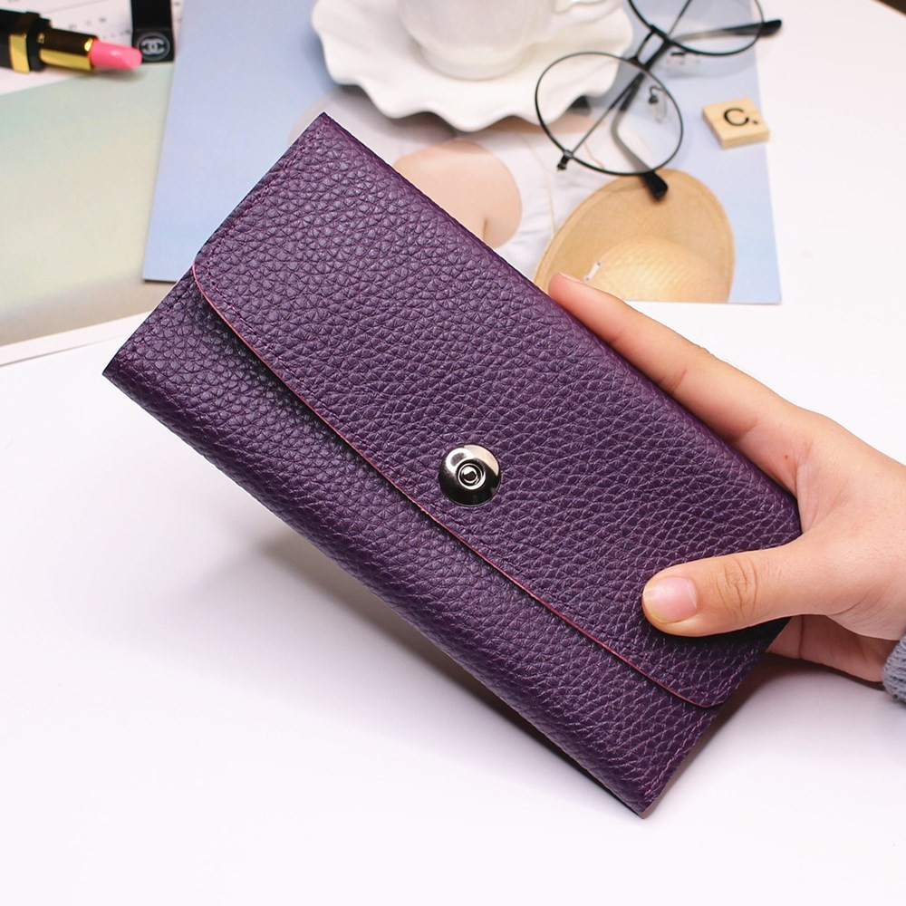 Female Student Simple Long Section Thin Section Wallet Buckle Fashion Coin Purse Hand Bag