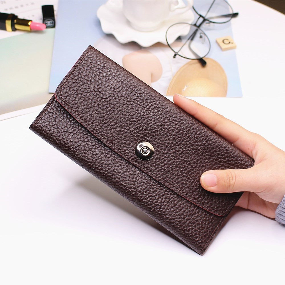 Female Student Simple Long Section Thin Section Wallet Buckle Fashion Coin Purse Hand Bag