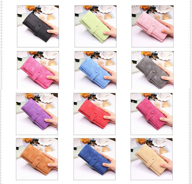 Female Long Section High Quality Scrub Stitching Ms Fashion Leisure Student Wallet