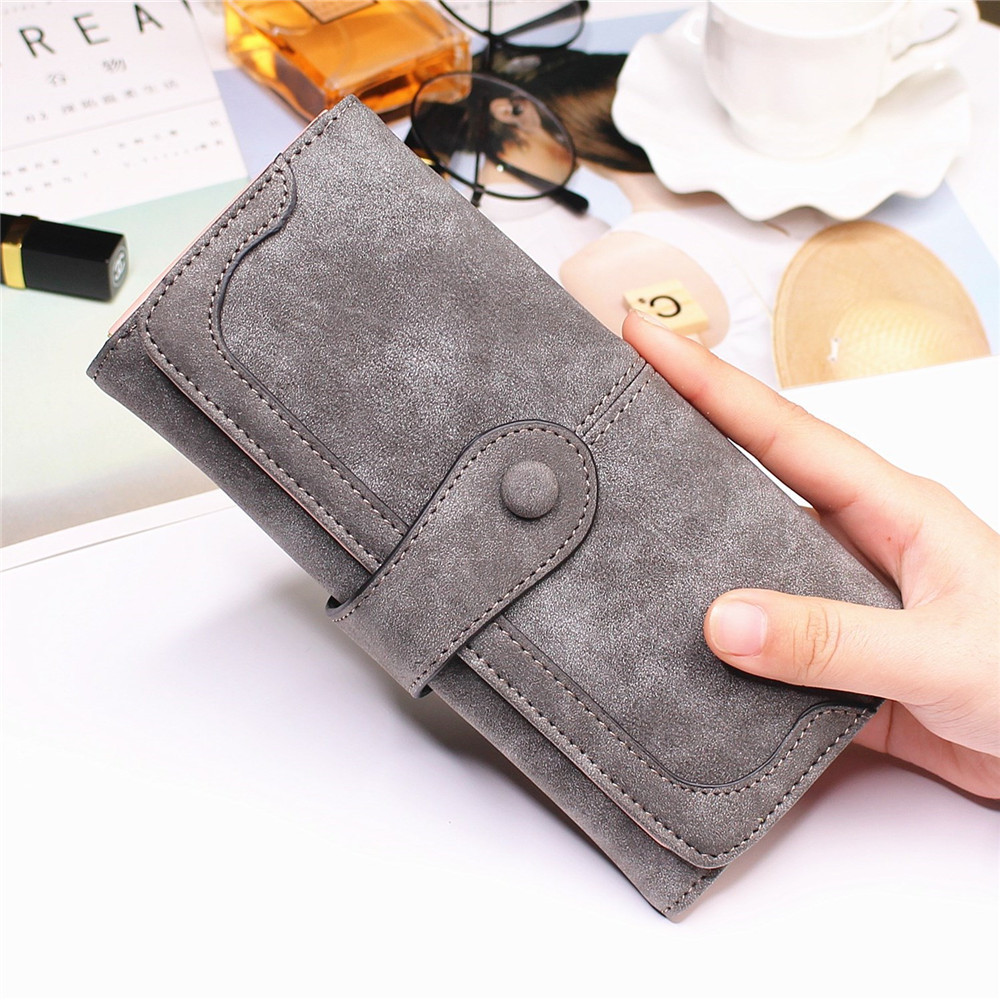 Female Long Section High Quality Scrub Stitching Ms Fashion Leisure Student Wallet