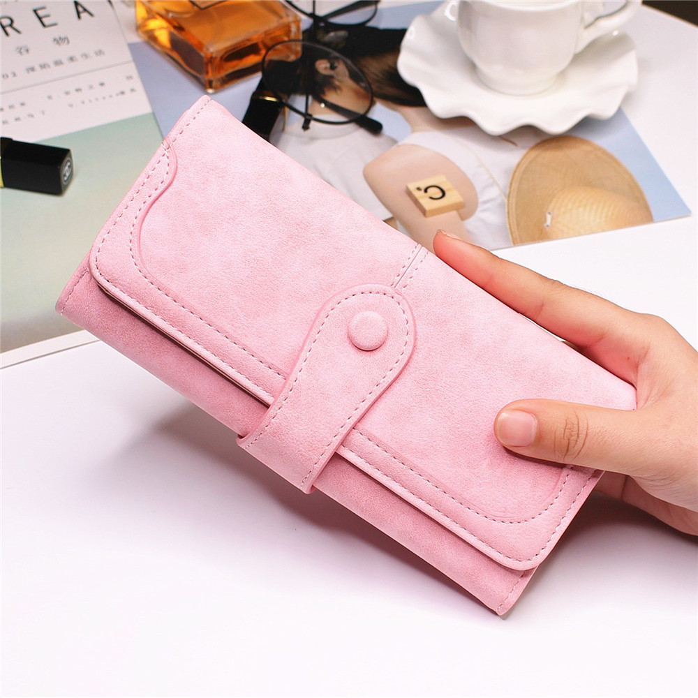 Female Long Section High Quality Scrub Stitching Ms Fashion Leisure Student Wallet
