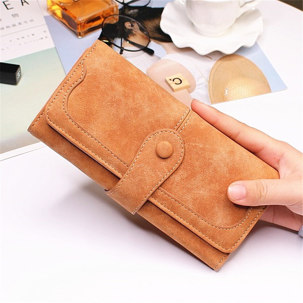 Female Long Section High Quality Scrub Stitching Ms Fashion Leisure Student Wallet