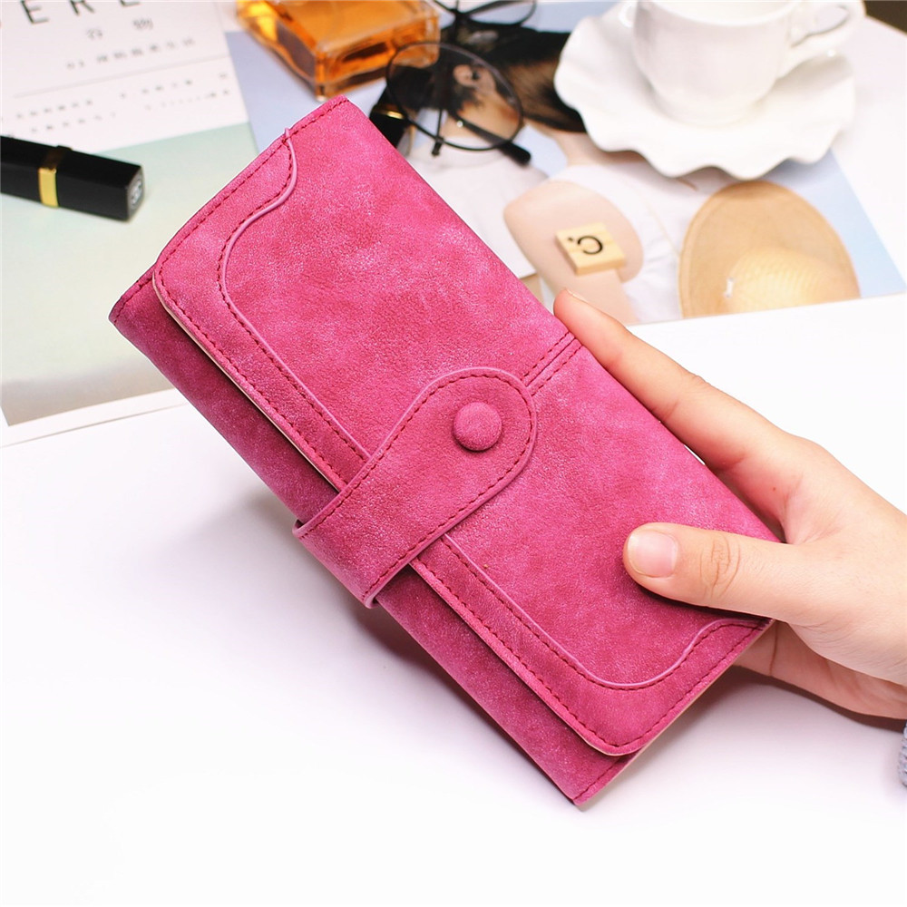 Female Long Section High Quality Scrub Stitching Ms Fashion Leisure Student Wallet