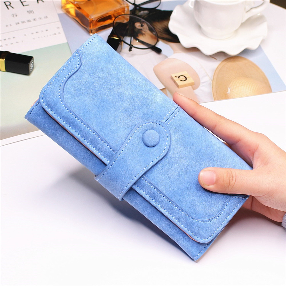 Female Long Section High Quality Scrub Stitching Ms Fashion Leisure Student Wallet