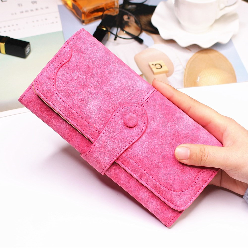 Female Long Section High Quality Scrub Stitching Ms Fashion Leisure Student Wallet