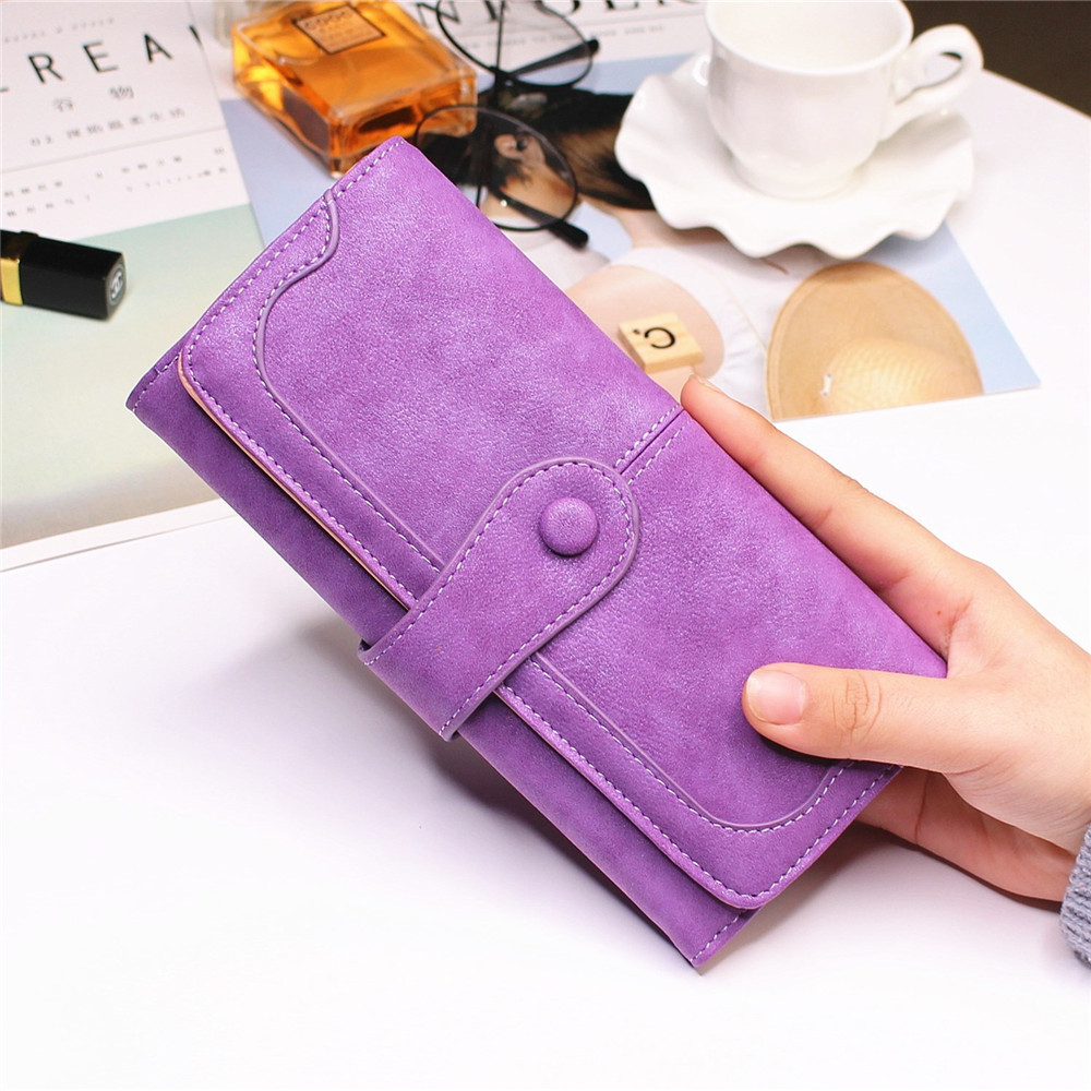 Female Long Section High Quality Scrub Stitching Ms Fashion Leisure Student Wallet