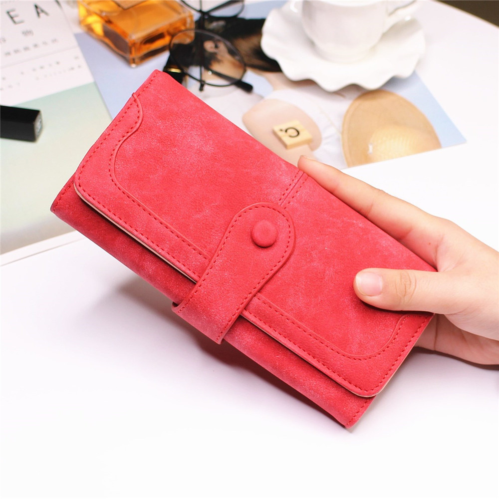 Female Long Section High Quality Scrub Stitching Ms Fashion Leisure Student Wallet