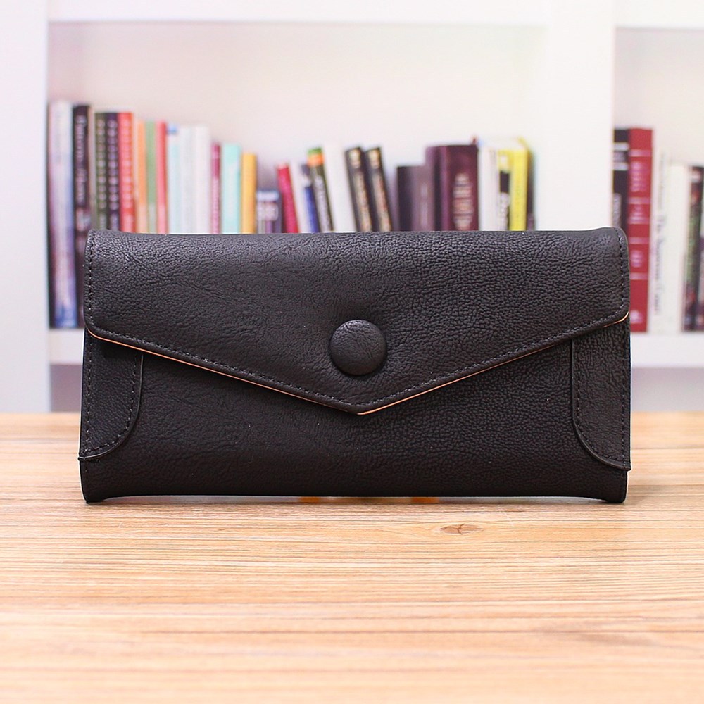 Ms Wallet PU Western Style Three Fold fashion High Capacity Multi-card Bit Wallet Hand Bag