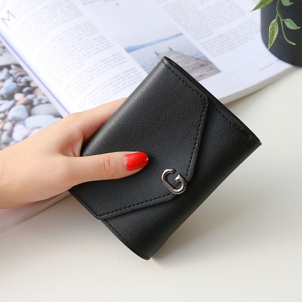 The New Ms Short Section Small Wallet Student Simple Wild Folding Mini Coin Purse