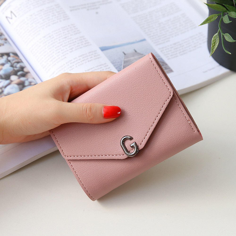 The New Ms Short Section Small Wallet Student Simple Wild Folding Mini Coin Purse
