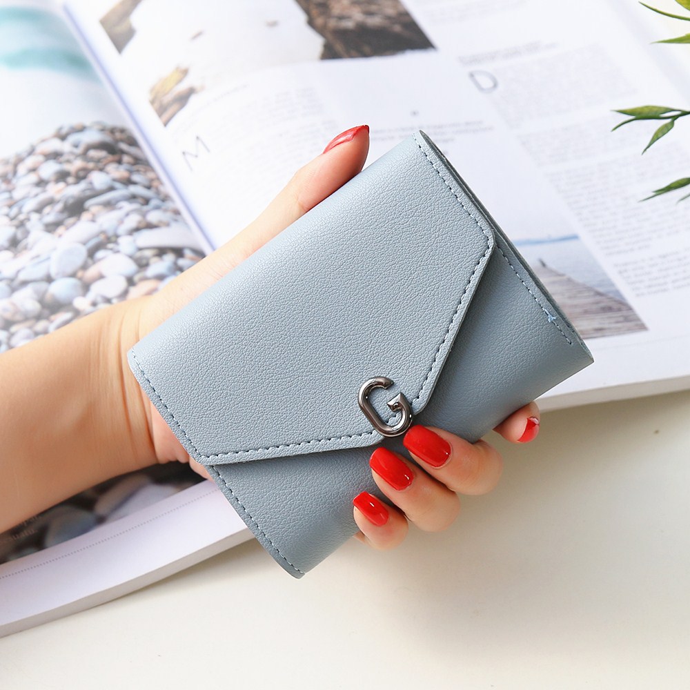 The New Ms Short Section Small Wallet Student Simple Wild Folding Mini Coin Purse