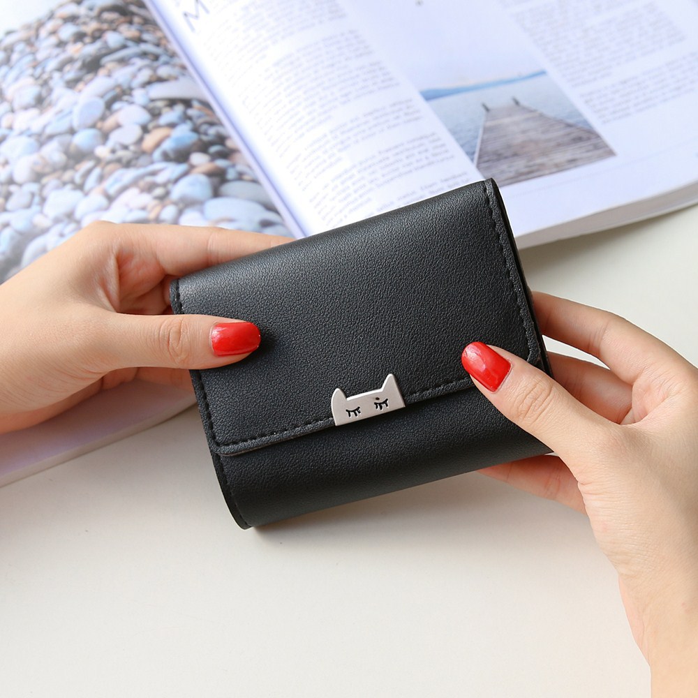 The New Ms Fold Wallet Short Section Youth Simple Fashion Small Fresh Student Wallet