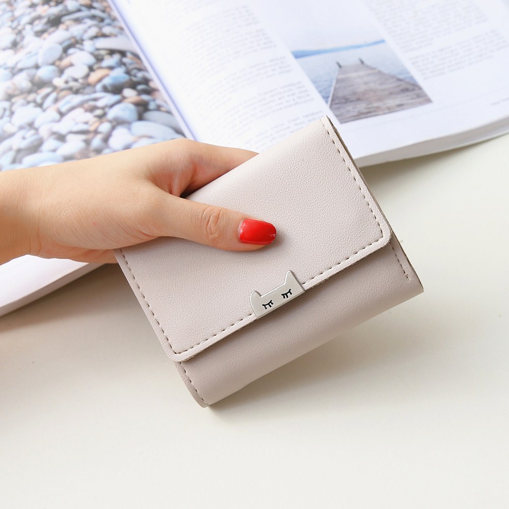 The New Ms Fold Wallet Short Section Youth Simple Fashion Small Fresh Student Wallet