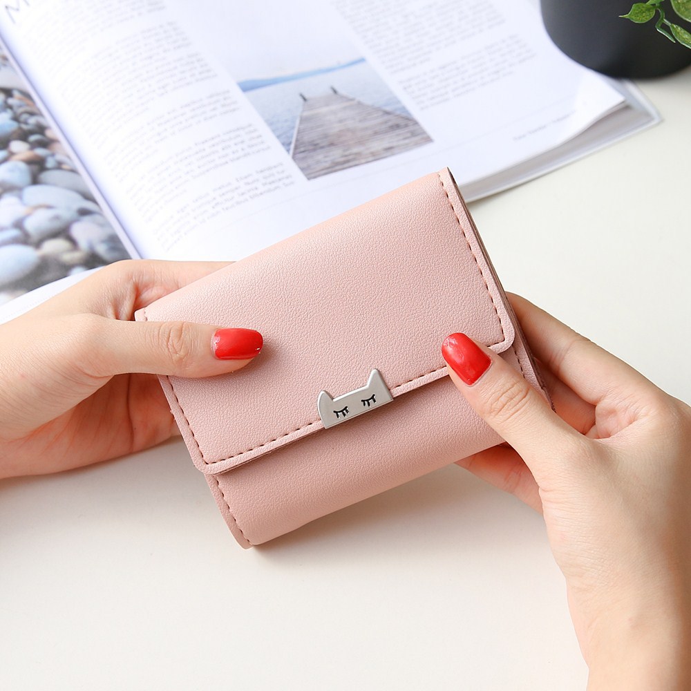 The New Ms Fold Wallet Short Section Youth Simple Fashion Small Fresh Student Wallet