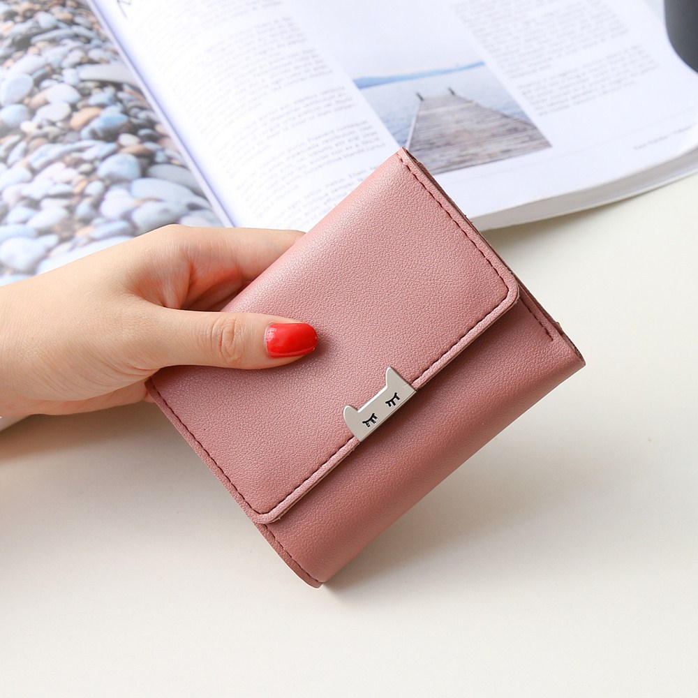 The New Ms Fold Wallet Short Section Youth Simple Fashion Small Fresh Student Wallet