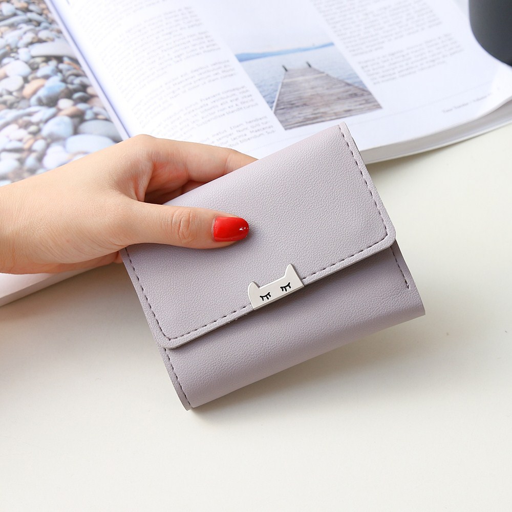 The New Ms Fold Wallet Short Section Youth Simple Fashion Small Fresh Student Wallet