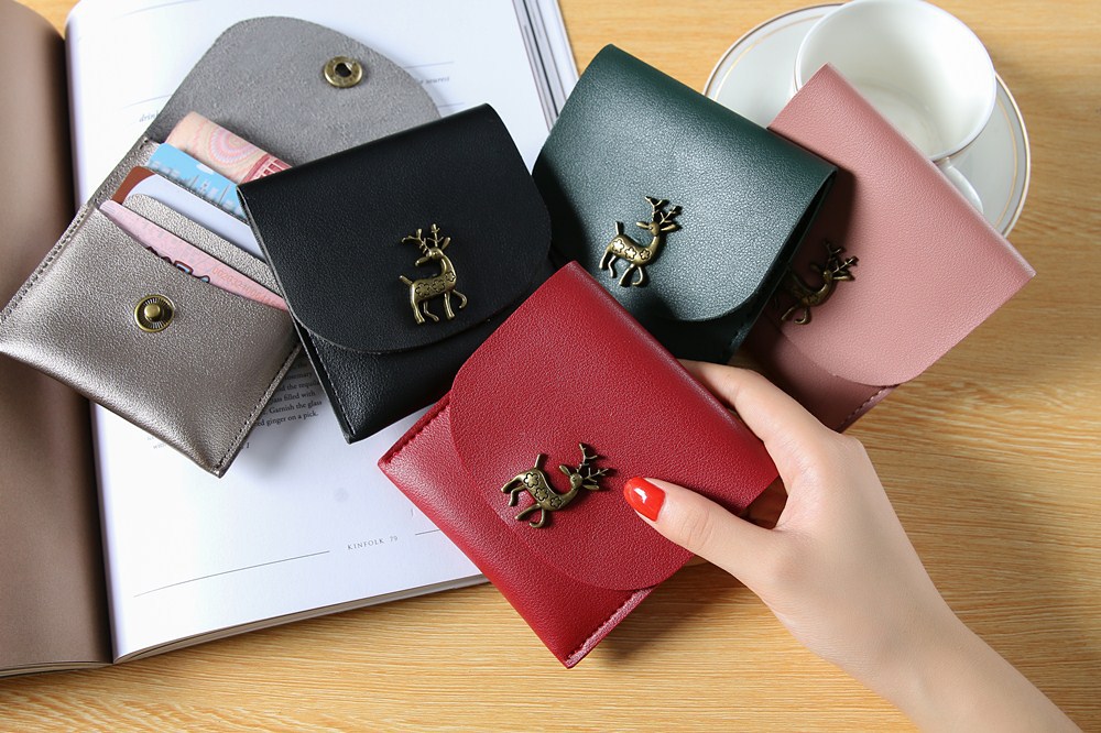Fashion Short Section Wallet Deer Ms Ultra Thin Mini Coin Purse Simple Wild lovely Wallet