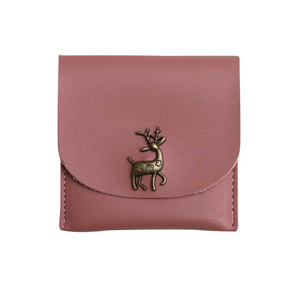 Fashion Short Section Wallet Deer Ms Ultra Thin Mini Coin Purse Simple Wild lovely Wallet