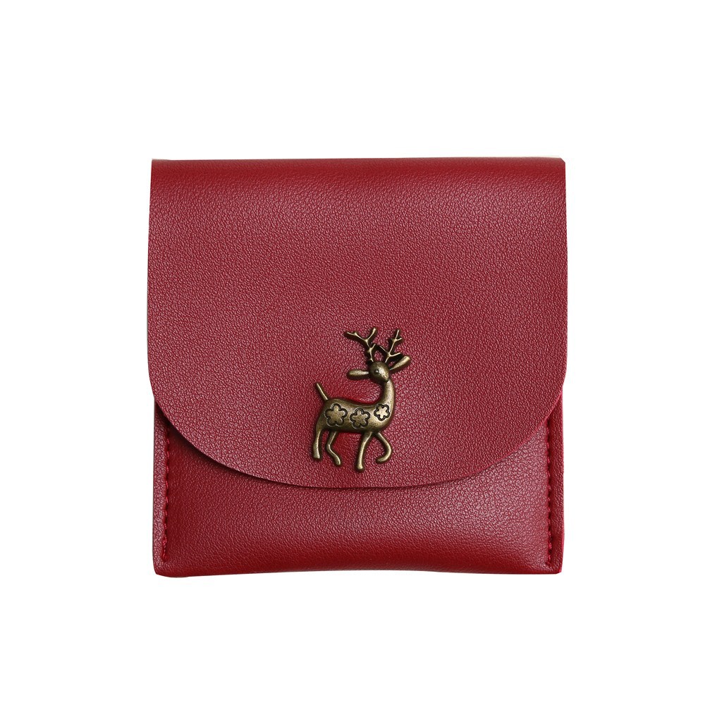 Fashion Short Section Wallet Deer Ms Ultra Thin Mini Coin Purse Simple Wild lovely Wallet