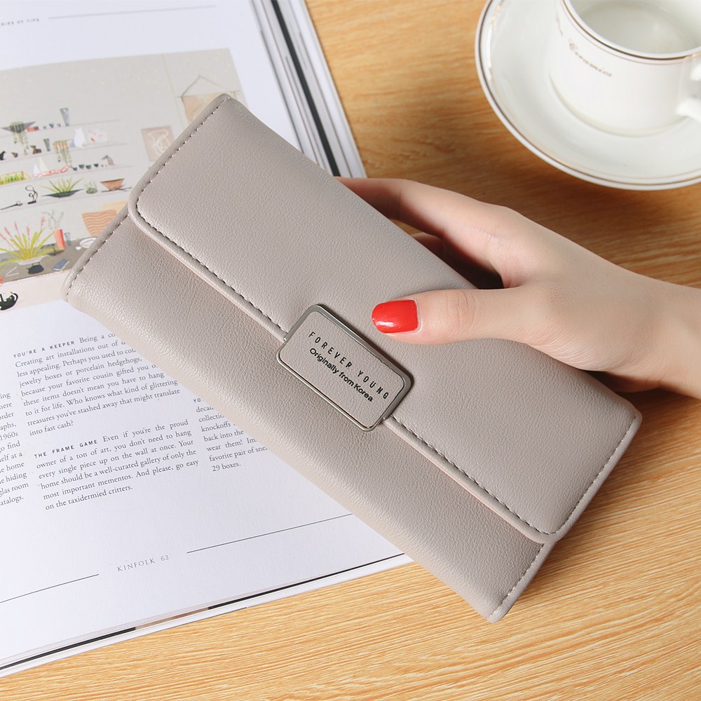 Ms Long Section Trend Buckle Hand Bag Western Style Fashion Multifunction Wallet