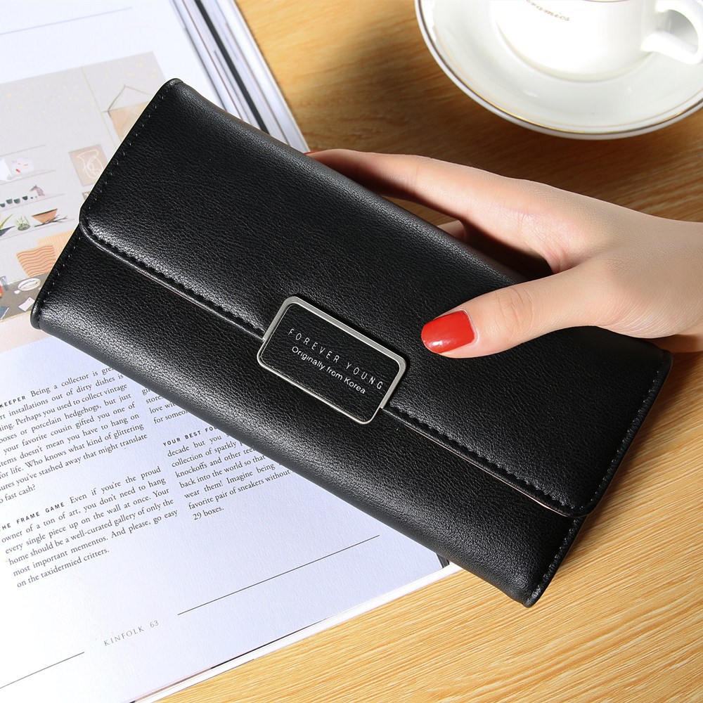 Ms Long Section Trend Buckle Hand Bag Western Style Fashion Multifunction Wallet