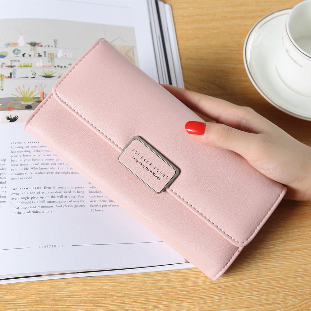 Ms Long Section Trend Buckle Hand Bag Western Style Fashion Multifunction Wallet