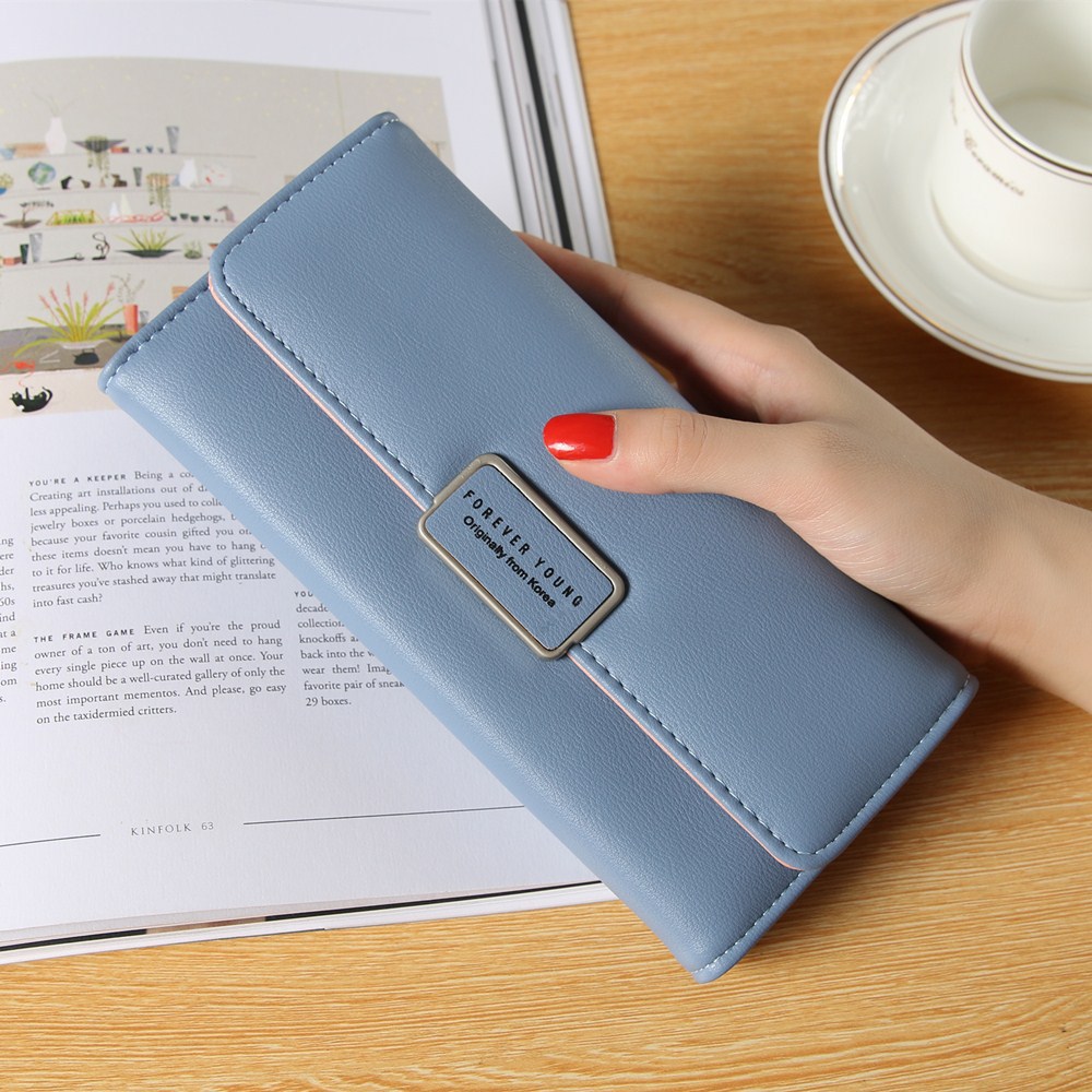 Ms Long Section Trend Buckle Hand Bag Western Style Fashion Multifunction Wallet