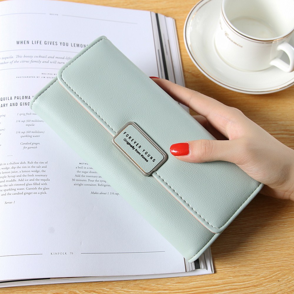 Ms Long Section Trend Buckle Hand Bag Western Style Fashion Multifunction Wallet