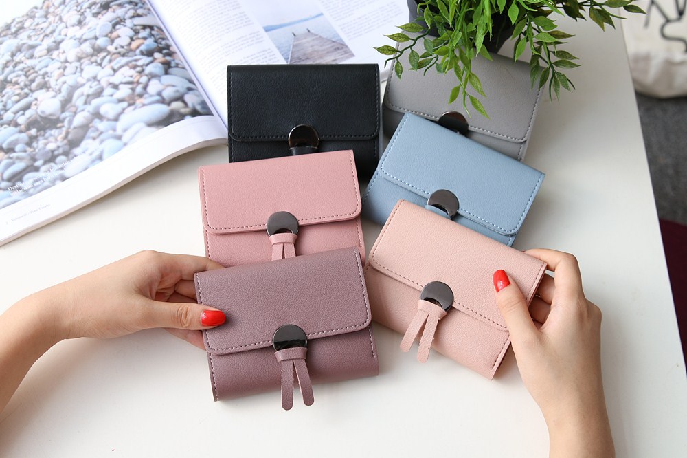 Western Style Fashion Short Section Wallet Ms Ultra Thin Mini Coin Purse Simple Wild Lovely Wallet