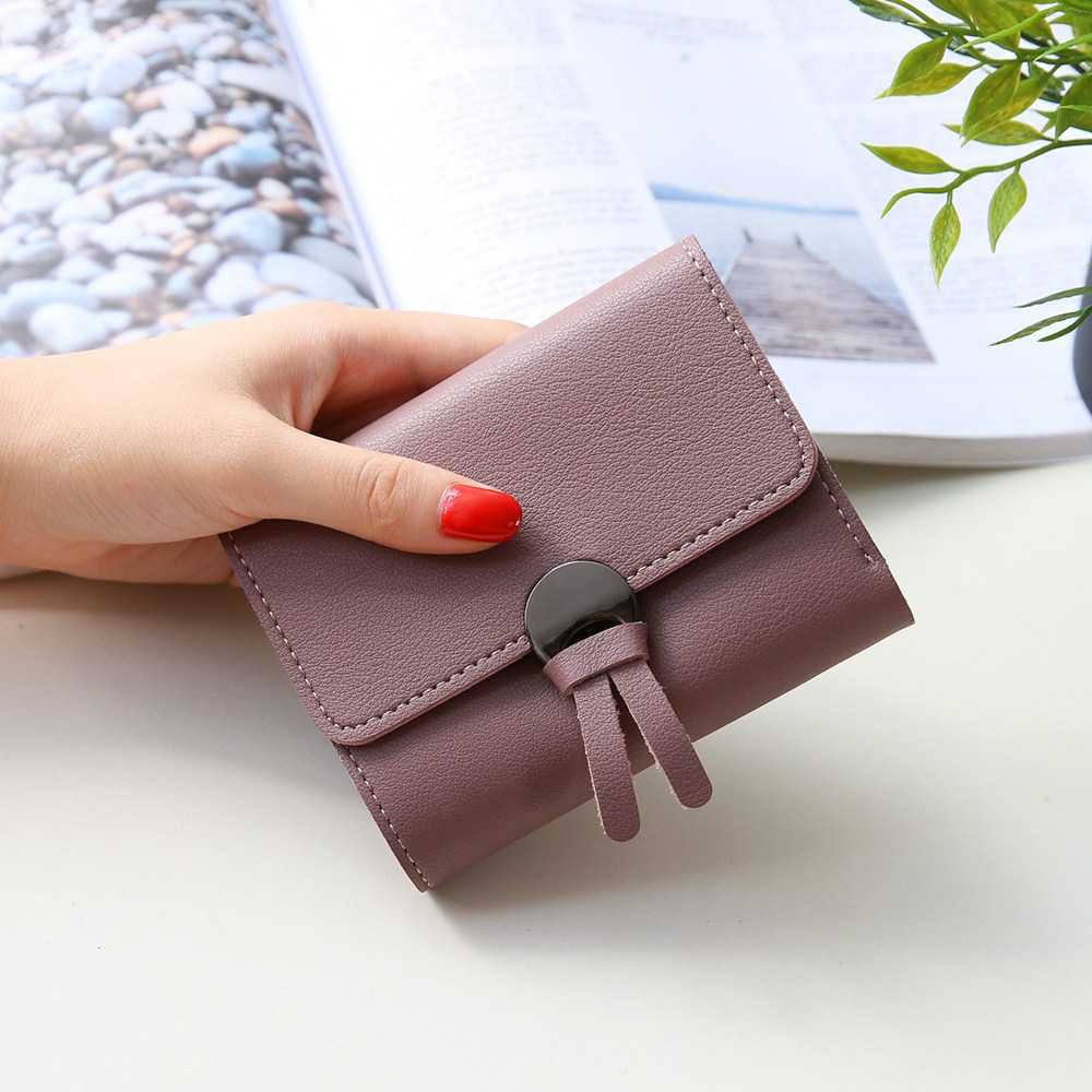 Western Style Fashion Short Section Wallet Ms Ultra Thin Mini Coin Purse Simple Wild Lovely Wallet