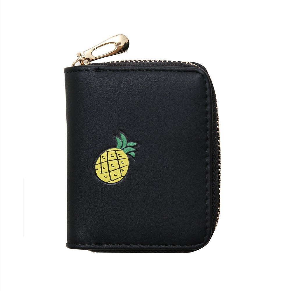 Fashion Zipper Cartoon Ms Coin Purse Fruit Graffiti Short Section Wallet Female Small Handbag