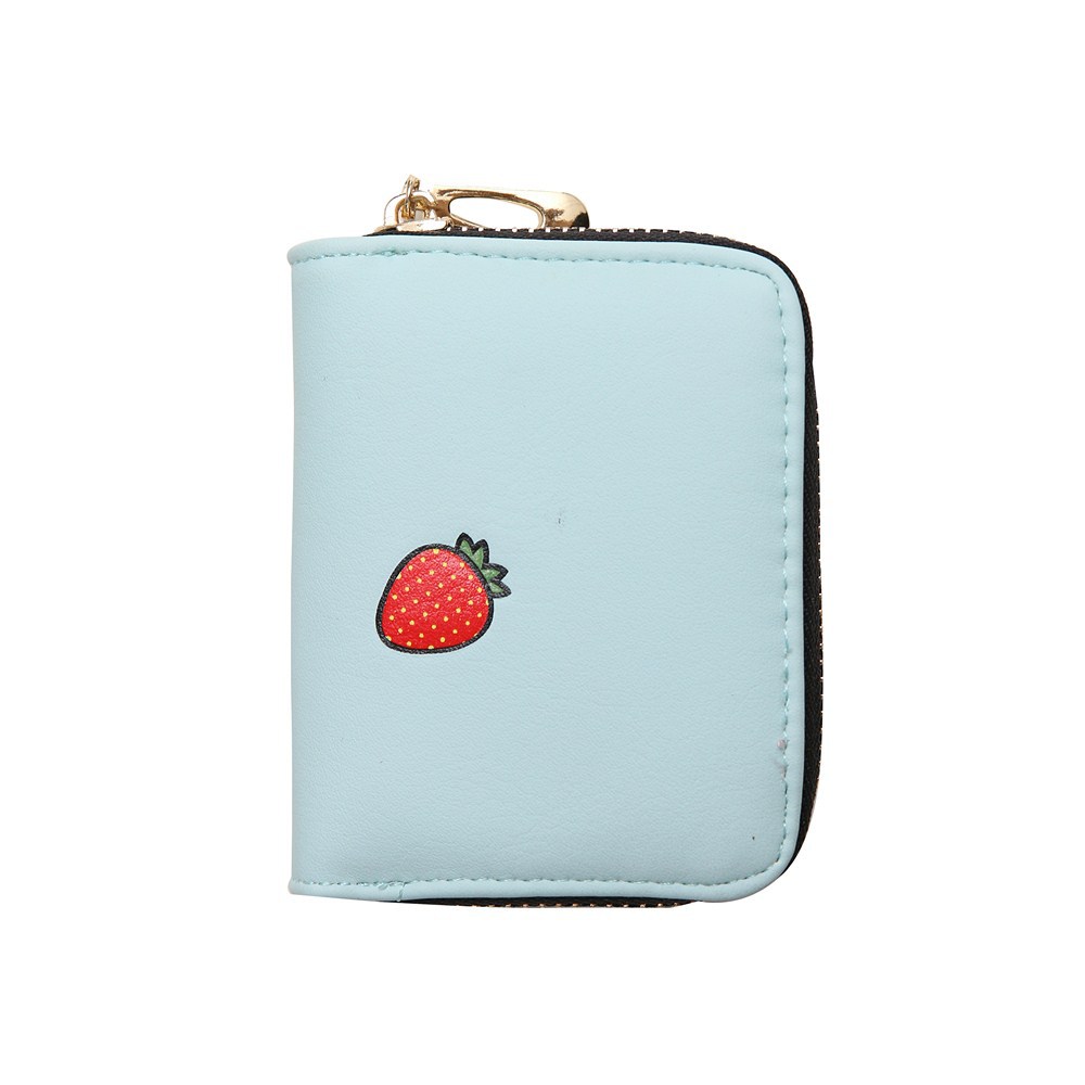 Fashion Zipper Cartoon Ms Coin Purse Fruit Graffiti Short Section Wallet Female Small Handbag