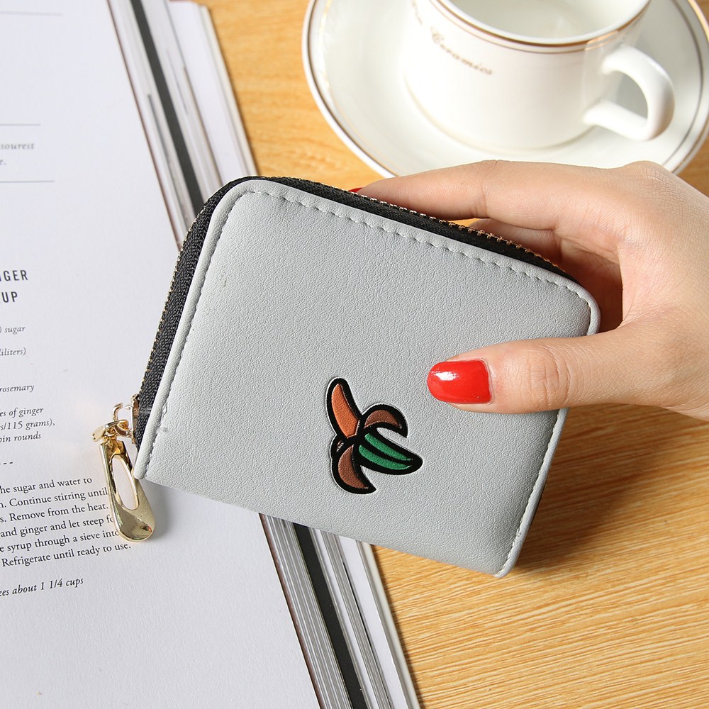 Fashion Zipper Cartoon Ms Coin Purse Fruit Graffiti Short Section Wallet Female Small Handbag