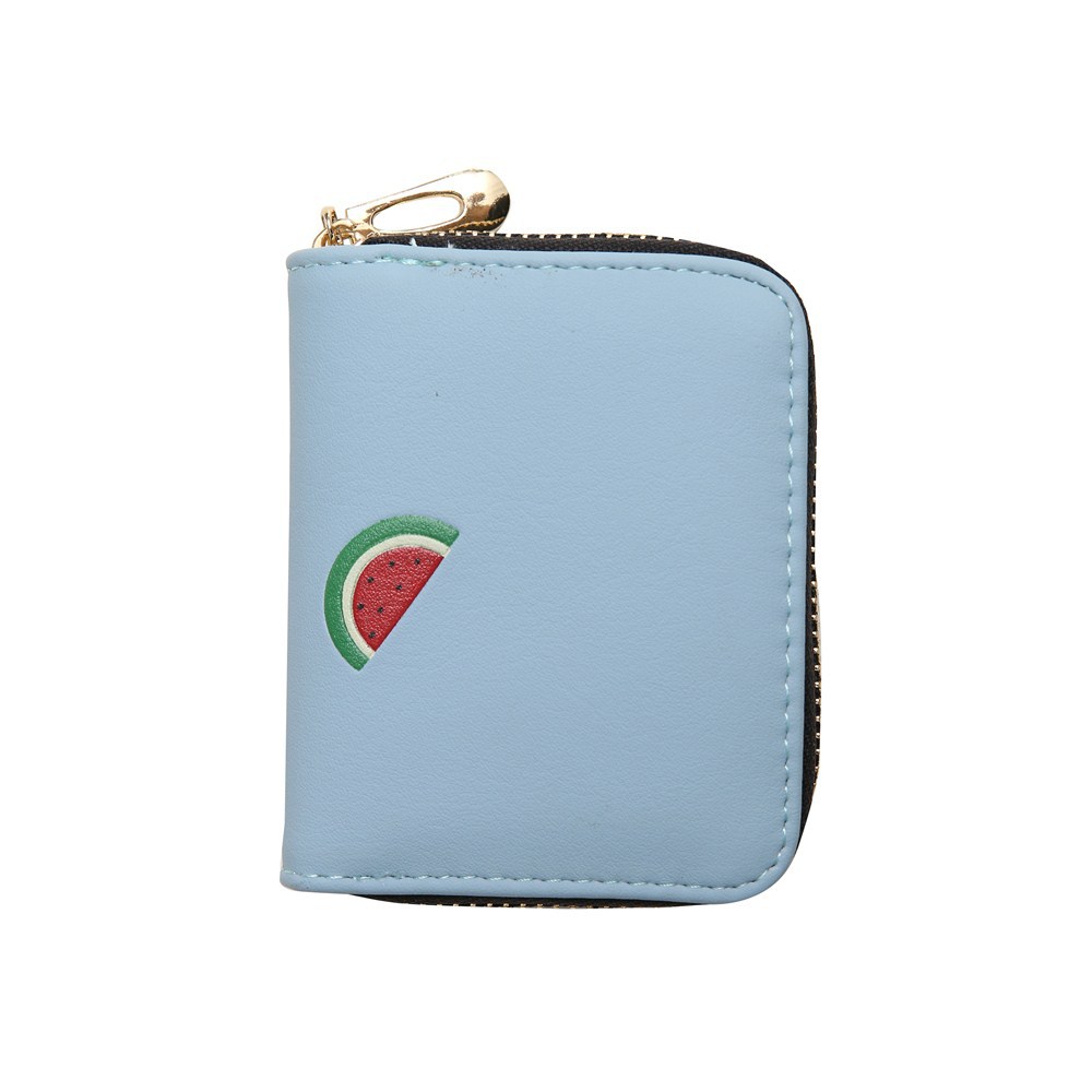 Fashion Zipper Cartoon Ms Coin Purse Fruit Graffiti Short Section Wallet Female Small Handbag