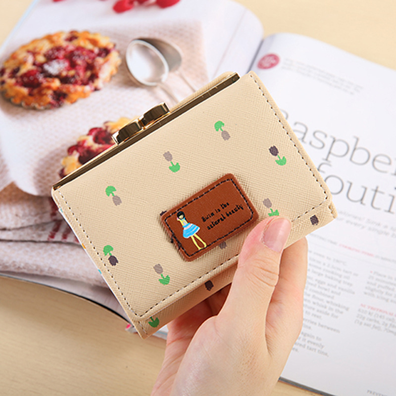 Fold Ms Wallet Short Section Three Fold Lovely Girl Student Wallet Fashion Coin Purse
