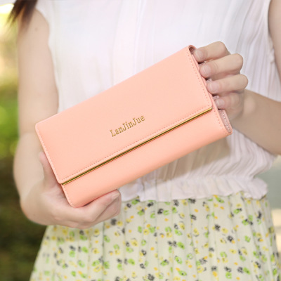 The New Ms Wallet Long Section Wallet High Capacity  Retro Female Three Fold Wallet Hand Bag