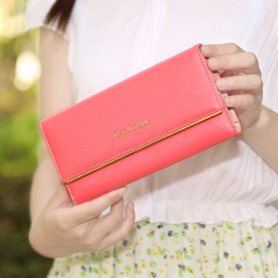 The New Ms Wallet Long Section Wallet High Capacity  Retro Female Three Fold Wallet Hand Bag