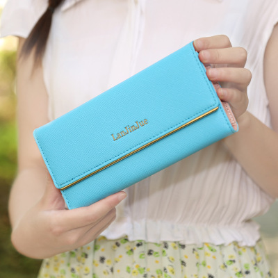 The New Ms Wallet Long Section Wallet High Capacity  Retro Female Three Fold Wallet Hand Bag