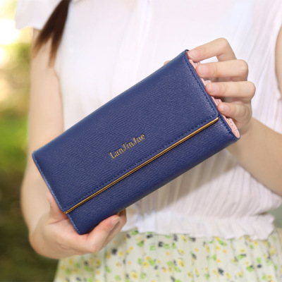 The New Ms Wallet Long Section Wallet High Capacity  Retro Female Three Fold Wallet Hand Bag
