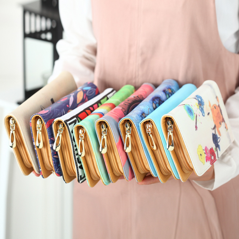 The New Ms Wallet Long Section Lovely Cartoon Zipper Long Section Female Wallet