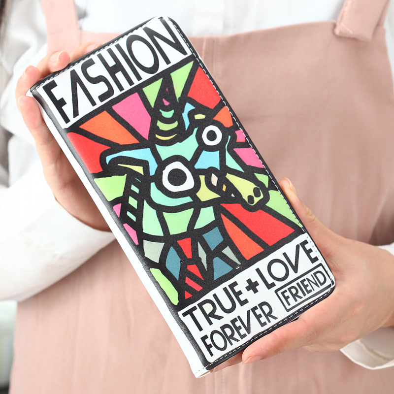 The New Ms Wallet Long Section Lovely Cartoon Zipper Long Section Female Wallet