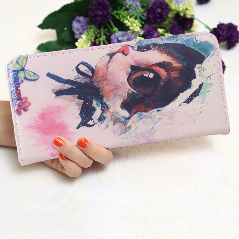 The New Ms Wallet Long Section Lovely Cartoon Zipper Long Section Female Wallet